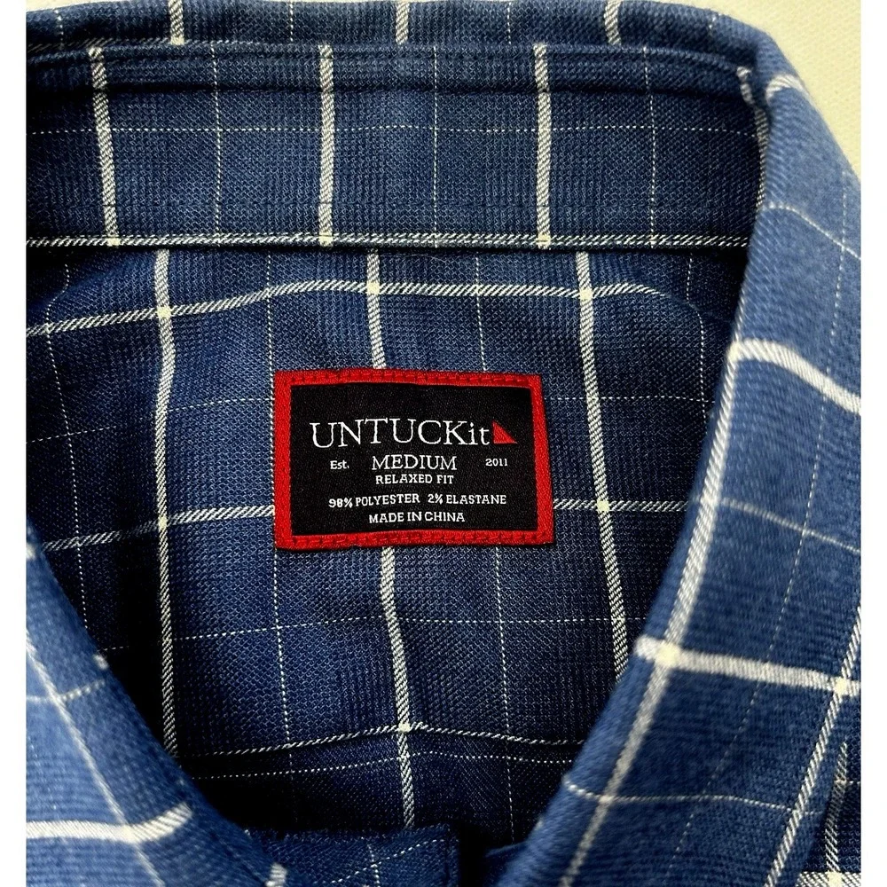 NWOT‎ Untucket Ortranto style wrinkel free Classic Business Casual size M